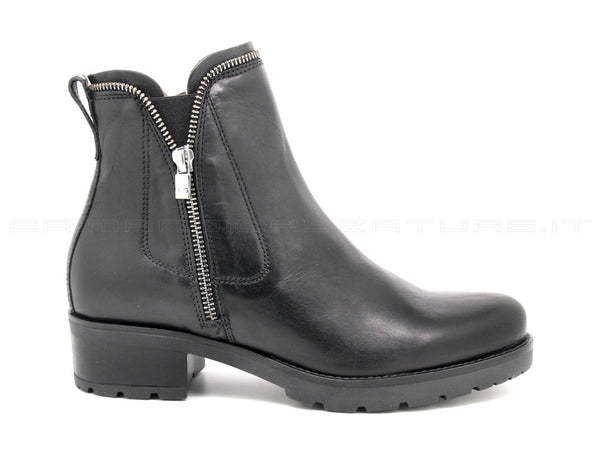 Nero giardini stivaletti con zip donna nero