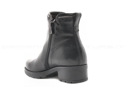 Nero giardini stivaletti con zip donna nero