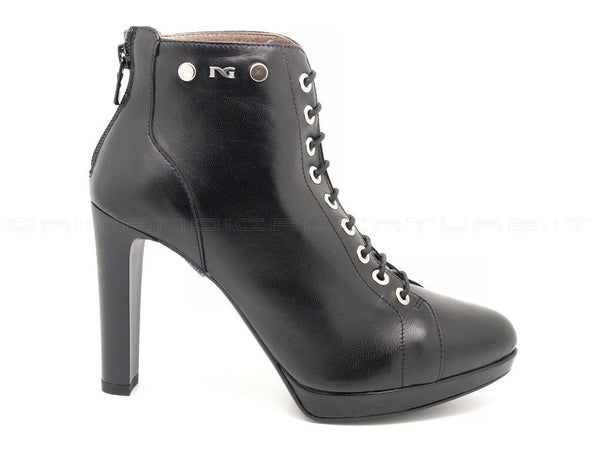 Nero giardini glamour tronchetti stringati donna nero