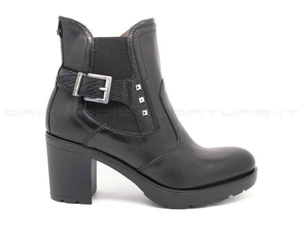 Nero giardini tronchetti con fibbia donna nero