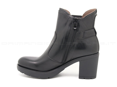 Nero giardini tronchetti con fibbia donna nero