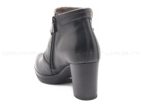 Nero giardini tronchetti con 2 zip donna nero