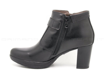 Nero giardini tronchetti con 2 zip donna nero
