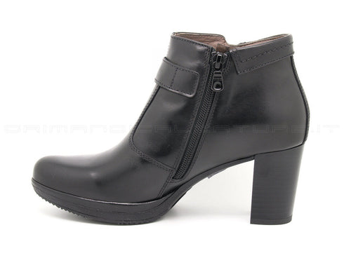 Nero giardini tronchetti con 2 zip donna nero