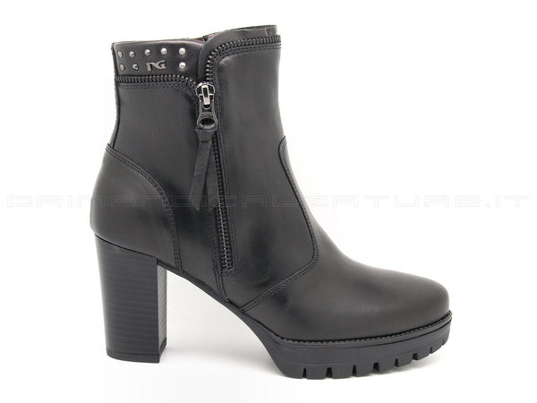 Nero giardini stivaletti con 2 zip donna nero