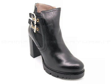 Nero giardini tronchetti 2 fibbie donna nero