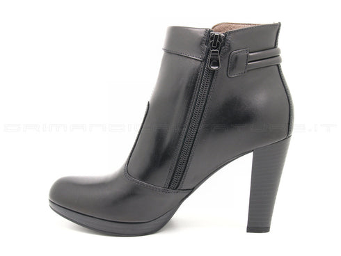 Nero giardini tronchetto con zip donna nero