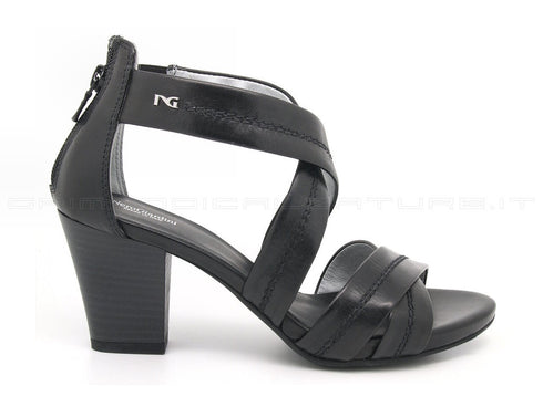 Nero giardini sandali zip donna nero