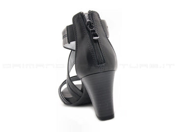 Nero giardini sandali zip donna nero