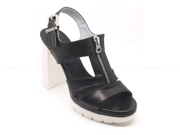 Nero giardini sandali zip donna nero
