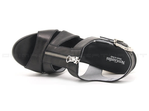 Nero giardini sandali zip donna nero