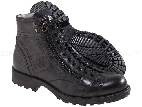 Nerogiardini anfibi chiusura zip uomo nero