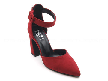Ovyé donna scarpe con cinturino caviglia donna rosso