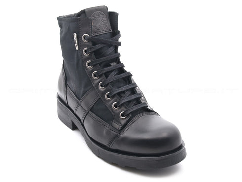 Oxs anfibio uomo pelle tessuto uomo nero