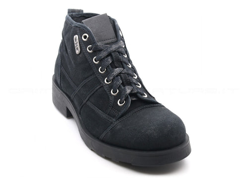 Oxs frank polacchini in tela delavè uomo nero