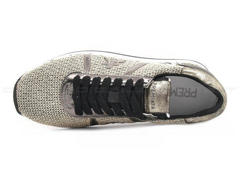Premiata sneakers conny rete platino donna oro