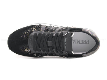 Premiata conny velluto e microstrass donna nero