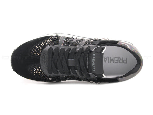 Premiata conny velluto e microstrass donna nero
