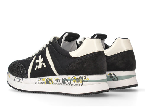 Premiata Conny platform shoes in sequin fabric