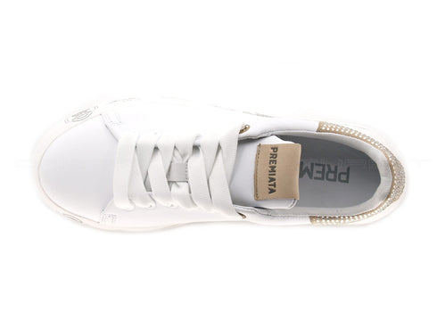 Premiata belle pelle microforata donna bianco