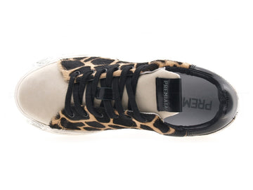 Premiata belle sneakers animalier donna nero