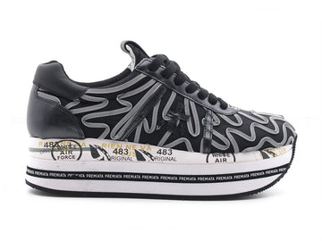 Premiata beth sneakers platform donna nero