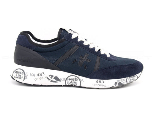 Premiata uomo hanzo sneakers tessuto uomo blu