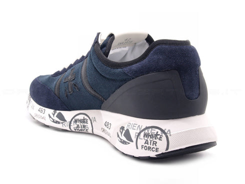 Premiata uomo hanzo sneakers tessuto uomo blu