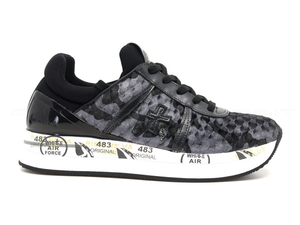 Premiata liz sneakers velluto donna grigio