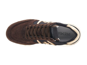 Premiata uomo sneakers lander suede uomo marrone