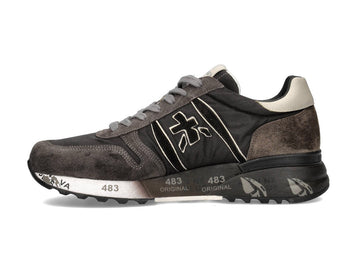 Premiata uomo sneakers Lander marrone nere