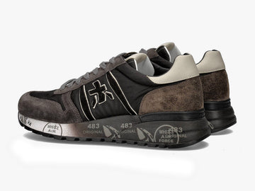 Premiata uomo sneakers Lander marrone nere