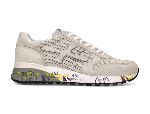 Premiata Mick sneakers Primavera Estate in camoscio grigio beige 5687