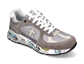 Premiata Mase suede and fabric sneakers