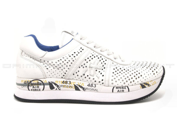 Premiata conny microforata bianco donna bianco