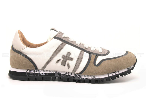 Premiata uomo sneakers simon tortora bianco uomo tortora