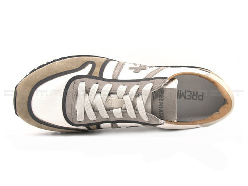 Premiata uomo sneakers simon tortora bianco uomo tortora