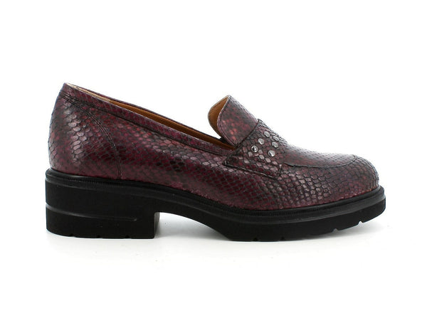 Melluso Donna Mocassini Pelle Stampa Rettile R45310A-210523 Bordeaux