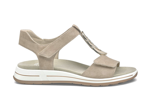 Ara sandali comfort due strappi camoscio beige sand 12-34826-77h