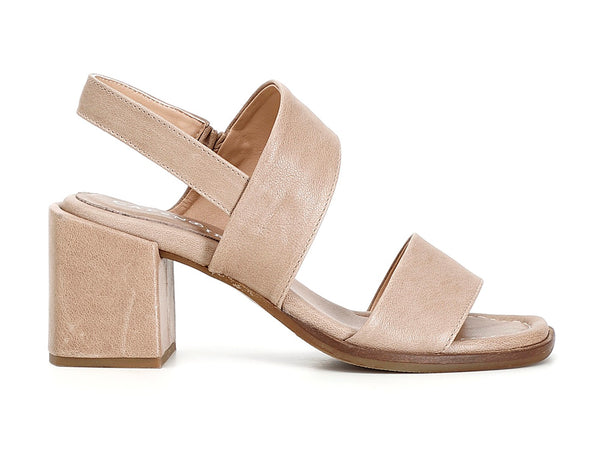 CafèNoir donna sandali due fasce in pelle lavata beige C1LC2120-M005