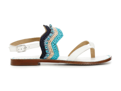 CafèNoir donna sandalo basso infradito pelle bianca C1GN9160-B001