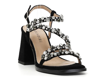CafèNoir sandali gioiello in pelle scamosciata