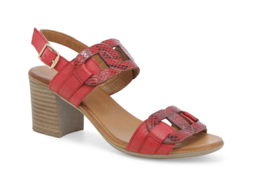 Melluso Casual Sandal High Heel upper 2 bands Leather