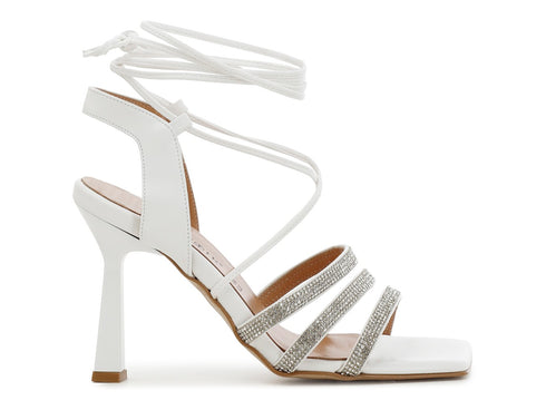 CafèNoir sandali schiava listelli con microstrass bianco C1NC9120-W001