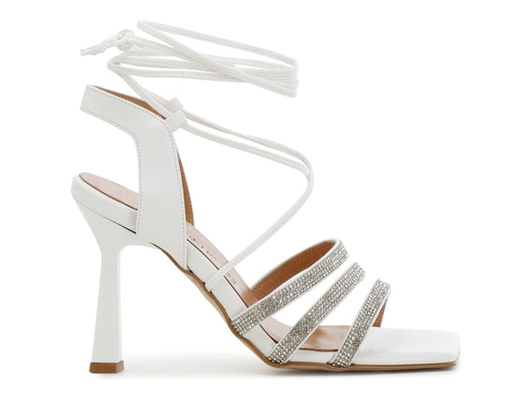 CafèNoir sandali schiava listelli con microstrass bianco C1NC9120-W001