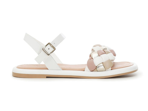 CafèNoir donna sandalo gilda con tomaia intrecciata multi bianco C1JS1207-W005