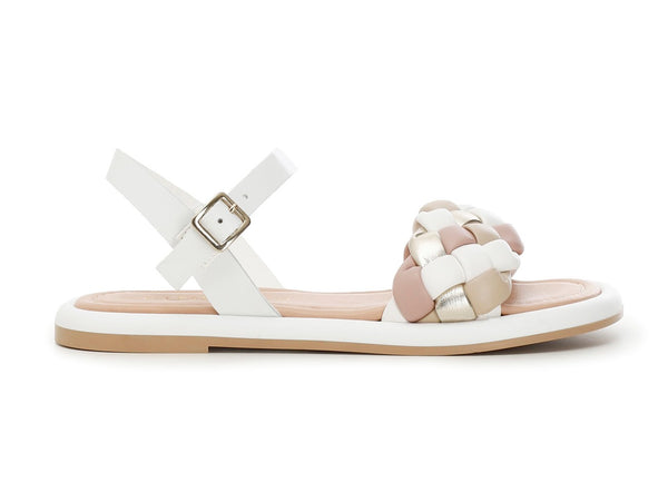 CafèNoir donna sandalo gilda con tomaia intrecciata multi bianco C1JS1207-W005