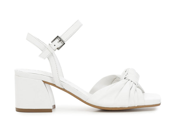 CafèNoir sandali tacco largo 1 fascia con nodo bianco C1LA1010-W001
