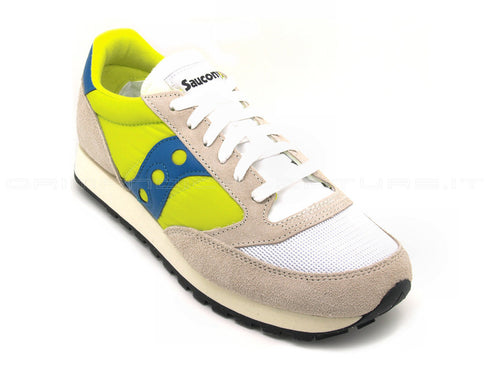 Saucony uomo vintage bianco/giallo fluo uomo bianco