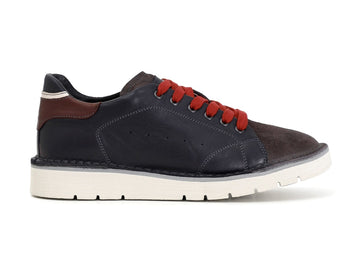 CafèNoir uomo scarpe basse stringate in pelle blu C1TS1310-B001
